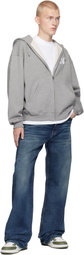 Axel Arigato Gray Maine Zip-Up Hoodie