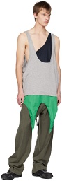 Ottolinger Green Signature Wrap Suit Trousers