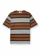 Burberry - Striped Mesh T-Shirt - Brown