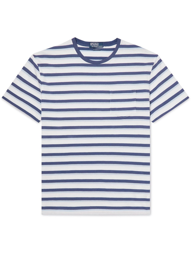 Photo: Polo Ralph Lauren - Striped Cotton-Jersey T-Shirt - Blue