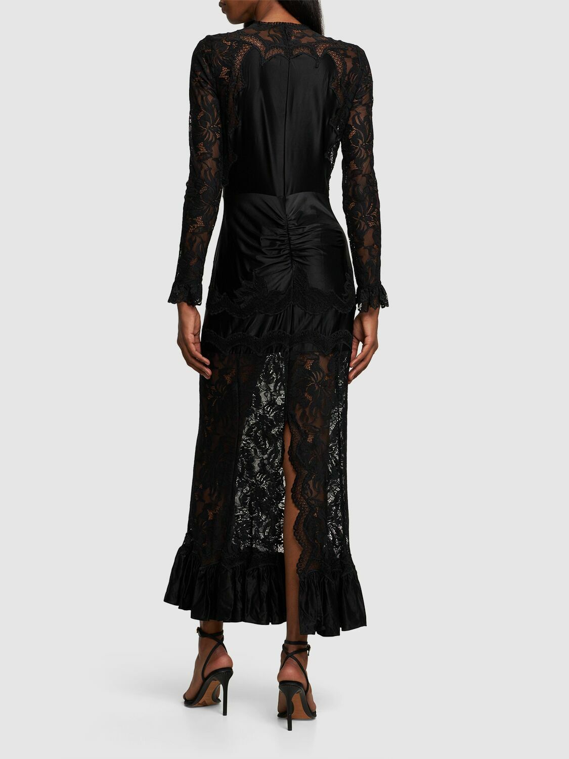 chinese dress ladies Rabanne Long Dress Black