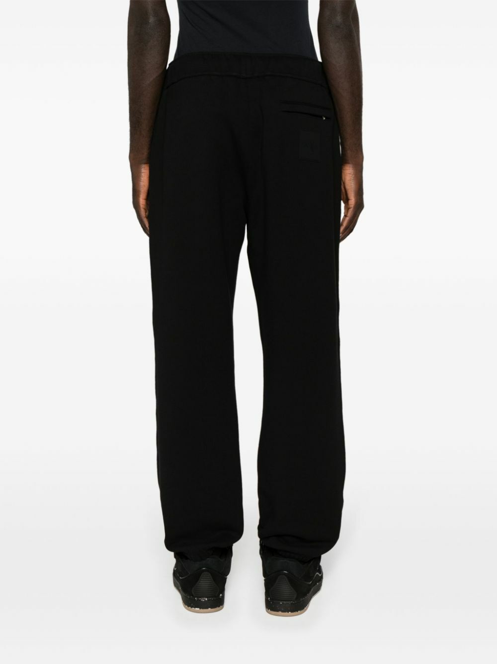 Lanvin Black Logo-Embroidered Cotton Track Pants