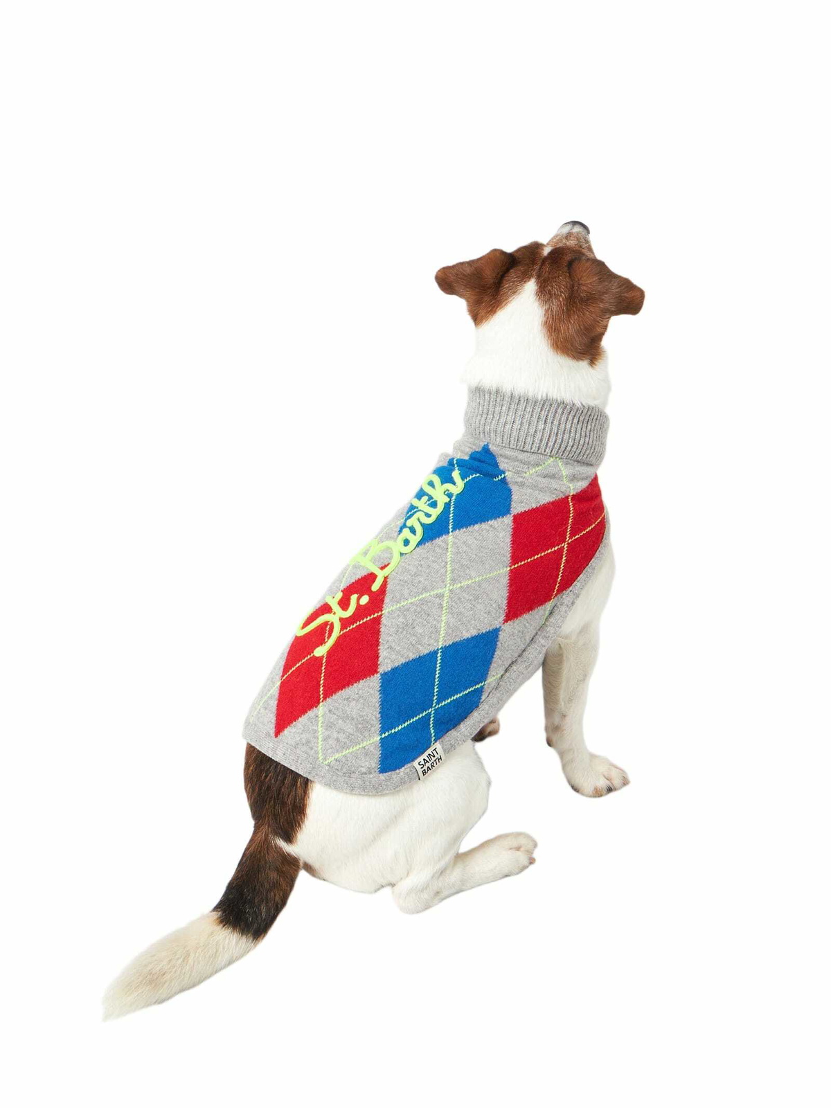 MC2 Saint Barth Dog Sweater With Argyle Print