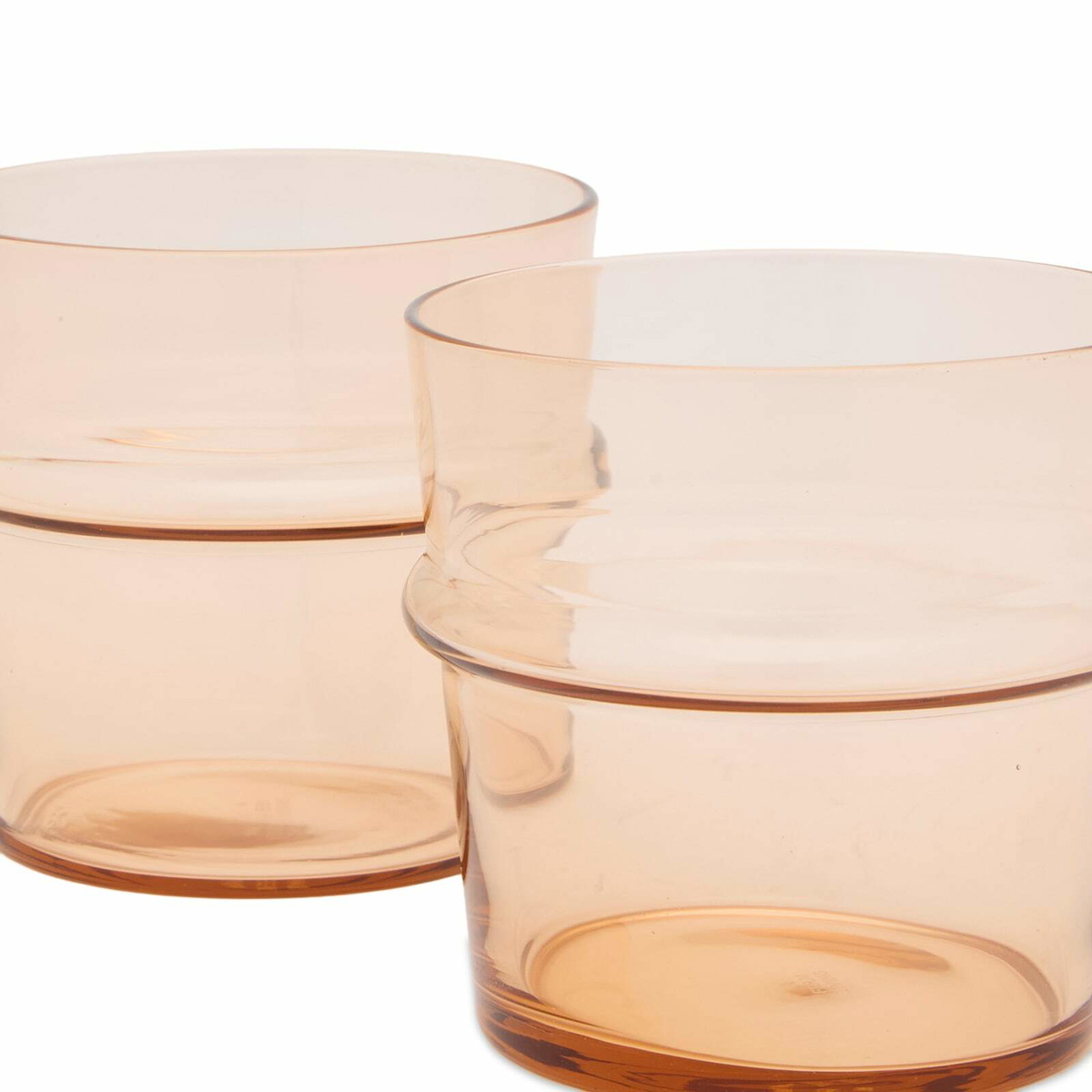 ferm LIVING Boya Low Glasses - Set of 2 in Blush 