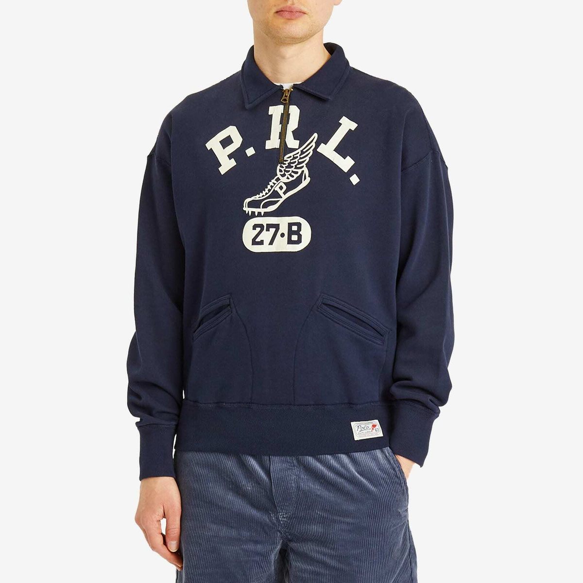 Polo Ralph Lauren Men's PRL Run Club Half Zip Sweatshirt in Cruise