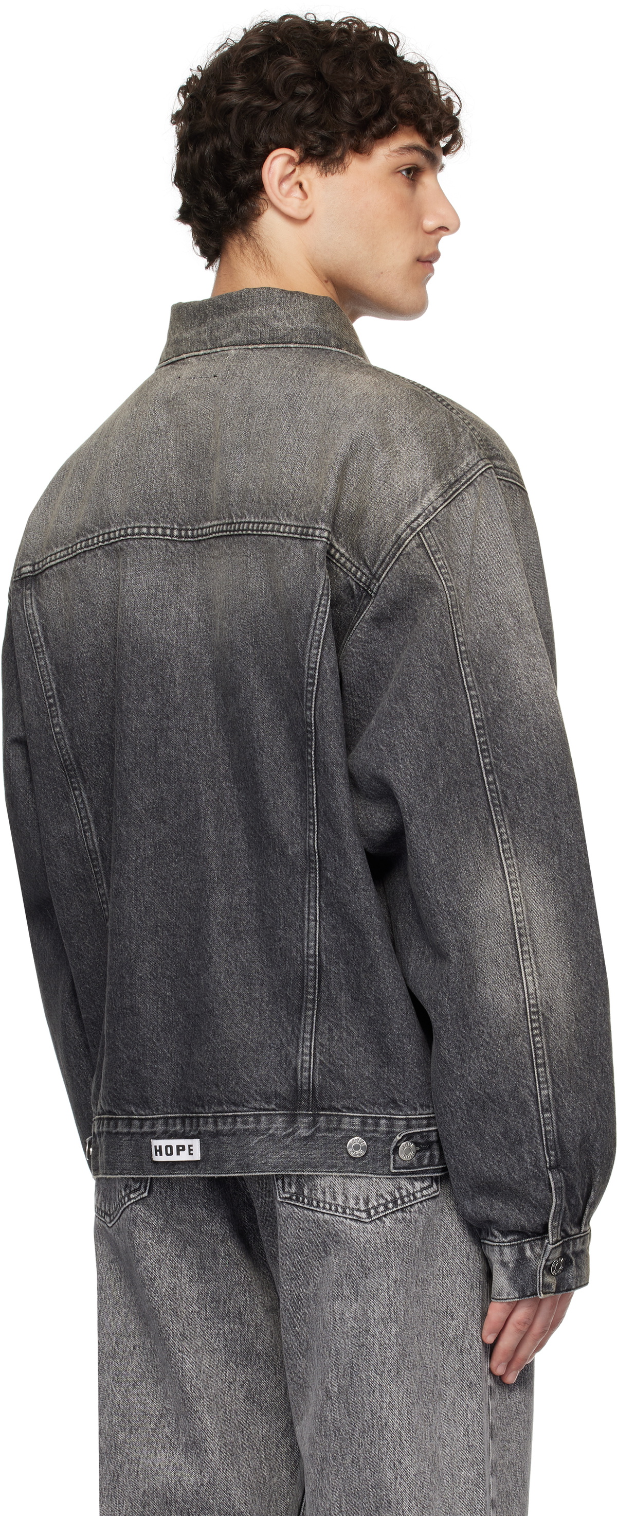 HOPE Gray Bold Denim Jacket HOPE