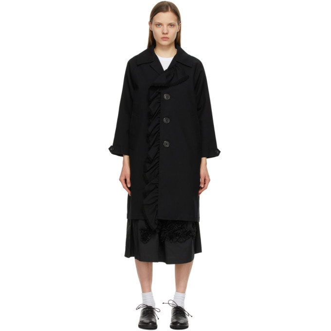 Tricot Comme des Garcons Black Wool Round Collar Jacket Tricot