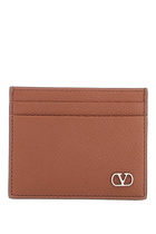 VALENTINO GARAVANI porta carte di credito compatto in pelle marrone Brown