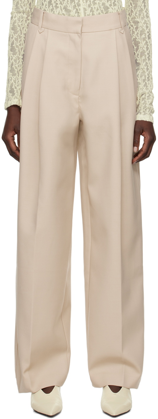 CAMILLA AND MARC Beige Rhett Trousers