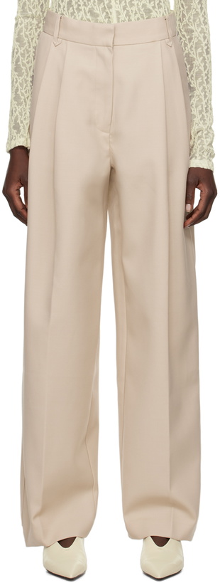 Photo: CAMILLA AND MARC Beige Rhett Trousers