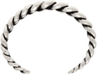 Saint Laurent Silver Degra Cuff Bracelet