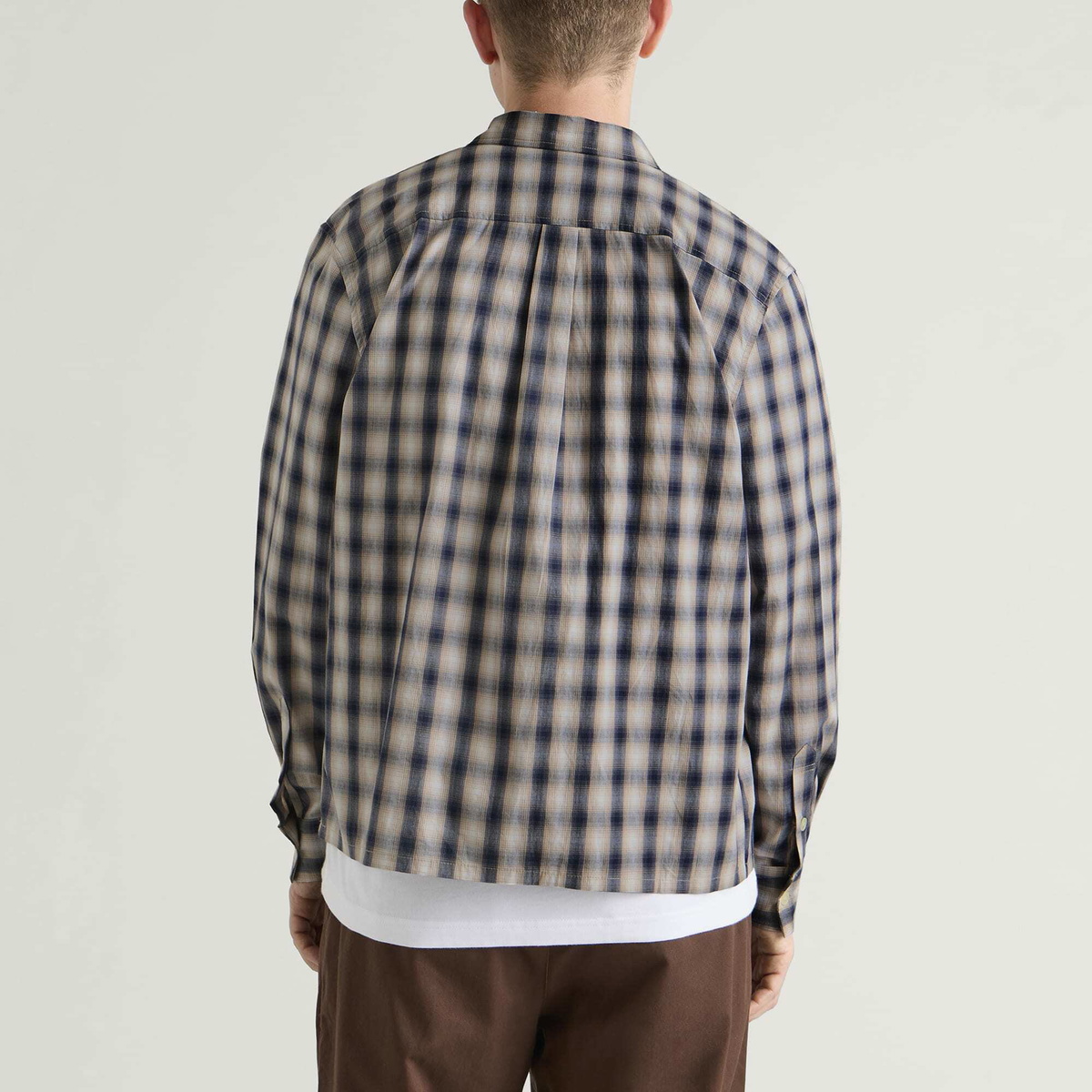 Butter Goods Men's Shadow Plaid Shirt in Tan