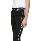Balmain Black Logo Stripe Lounge Pants