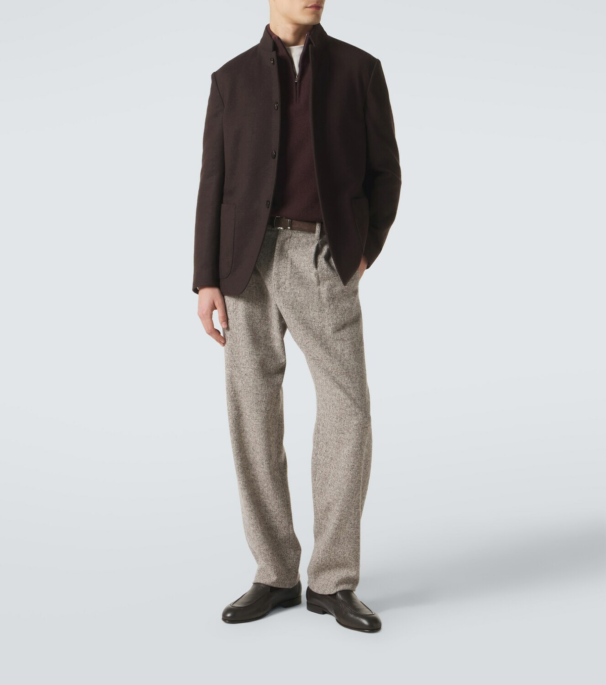 Agnona Cashmere half-zip sweater