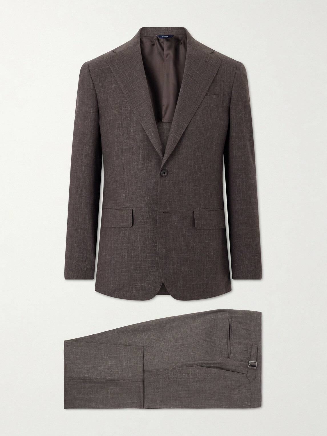 Thom Sweeney - Wool, Linen and Silk-Blend Suit - Brown