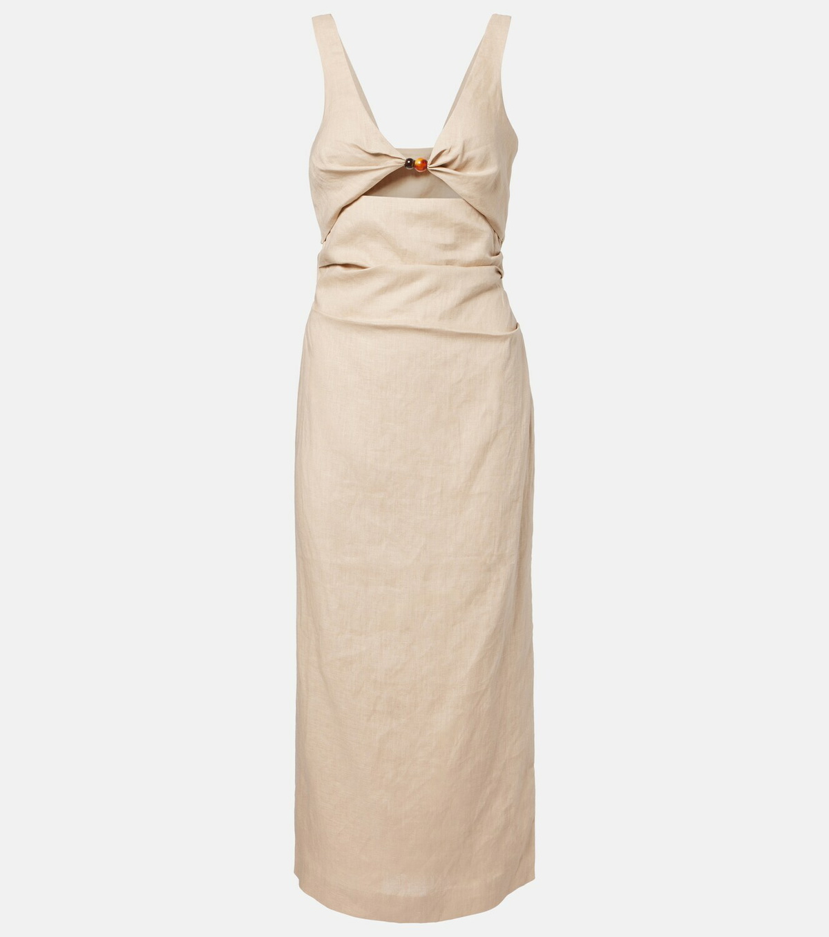 SIR Moretti cutout linen midi dress