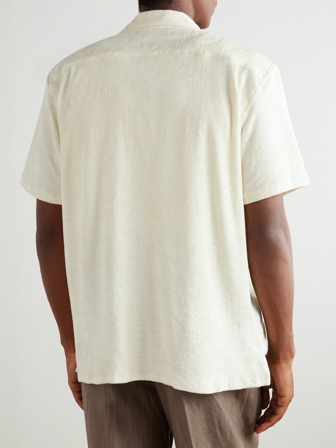 Richard James - Camp-Collar Cotton-Terry Shirt - Neutrals