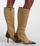 Gucci Savoy GG canvas knee-high boots