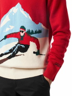 MC2 Saint Barth Man Crewneck Sweater With Aspen Postcard Jacquard