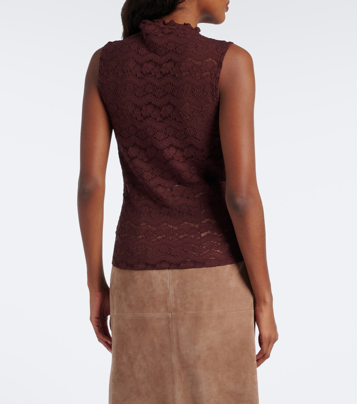 Veronica Beard Alora lace jersey top