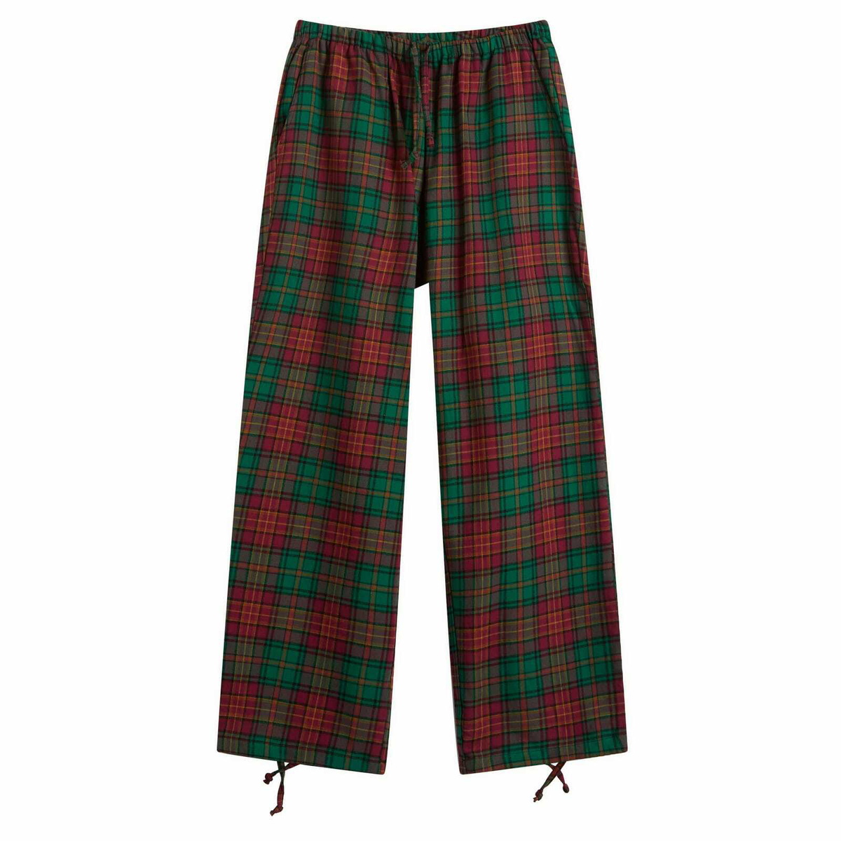 SUNDAYFRUITMARKET Women's Sunday Check Trousers in Green