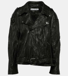 Acne Studios Linor oversized belted leather jacket