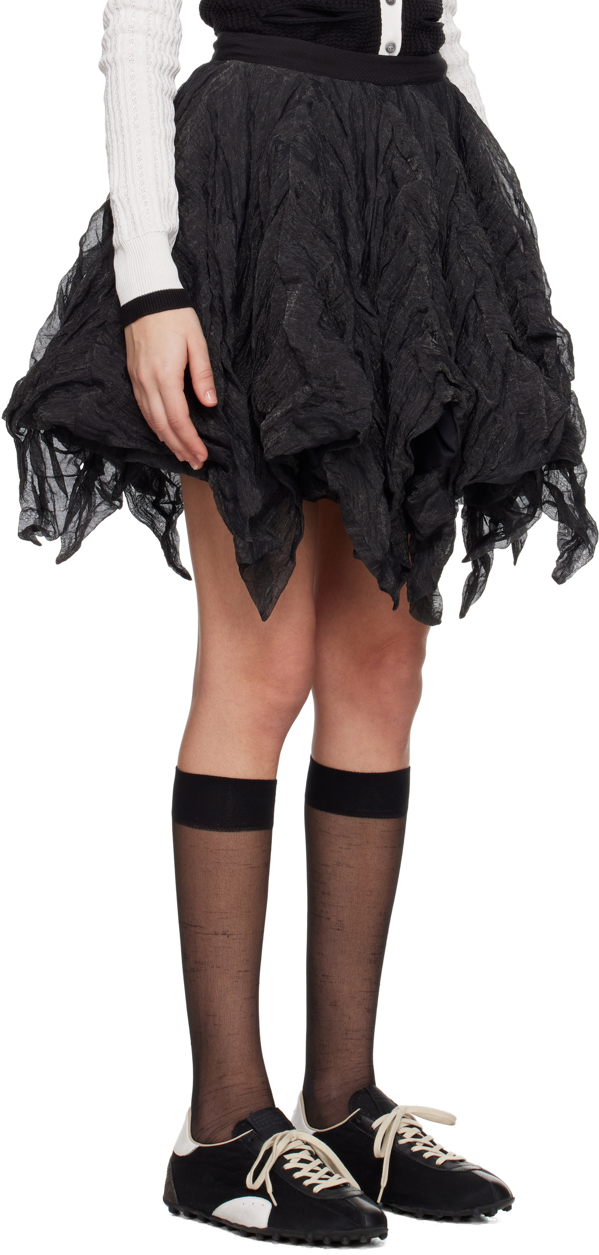 Kiko Kostadinov Black Uhura Circle Midi Skirt