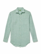 Sid Mashburn - Spread-Collar Linen Shirt - Green