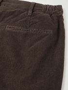 Altea - Dumbo Straight-Leg Stretch-Cotton Corduroy Trousers - Brown