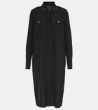 Nili Lotan Adelaide silk midi shirt dress