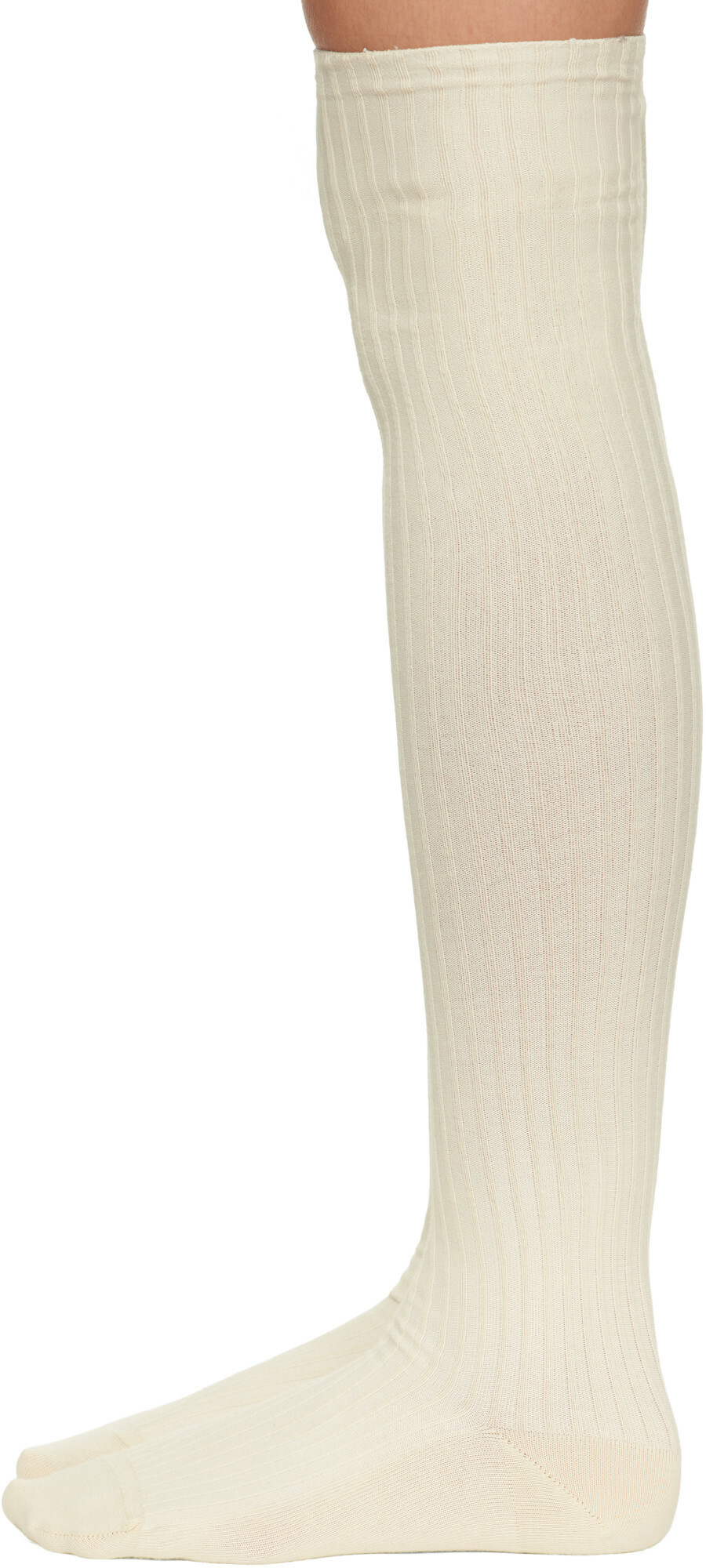 Baserange Off-White Overknee Socks