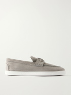 Christian Louboutin - Chambeliboat Full-Grain Nubuck Loafers - Gray