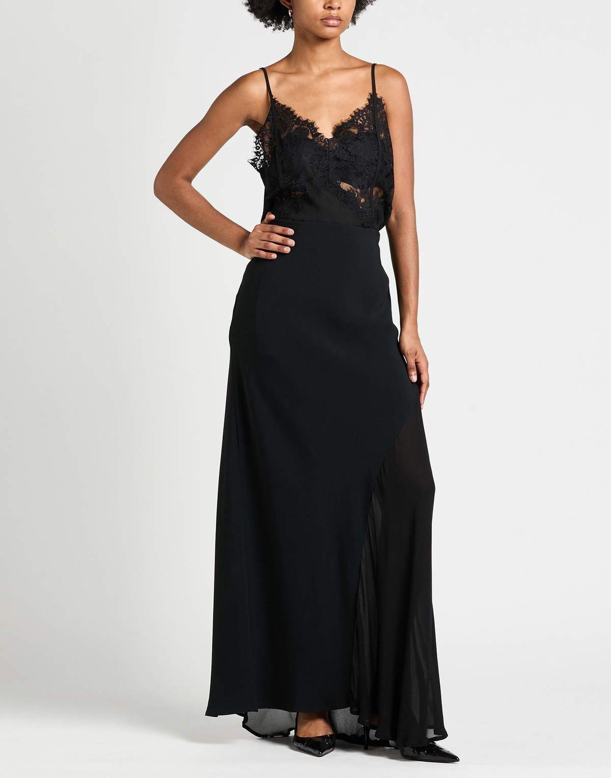 Jucca Womens Maxi skirt in Black