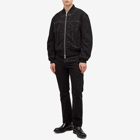 Alexander McQueen Men's Denim MA-1 Bomber Jacket in Black