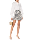 Erdem - Howard high-rise cotton-blend shorts