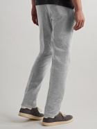 Incotex - Slim-Fit Double-Faced Cotton-Blend Trousers - Gray