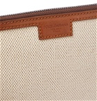Dolce & Gabbana - Leather-Trimmed Canvas Belt Bag - White