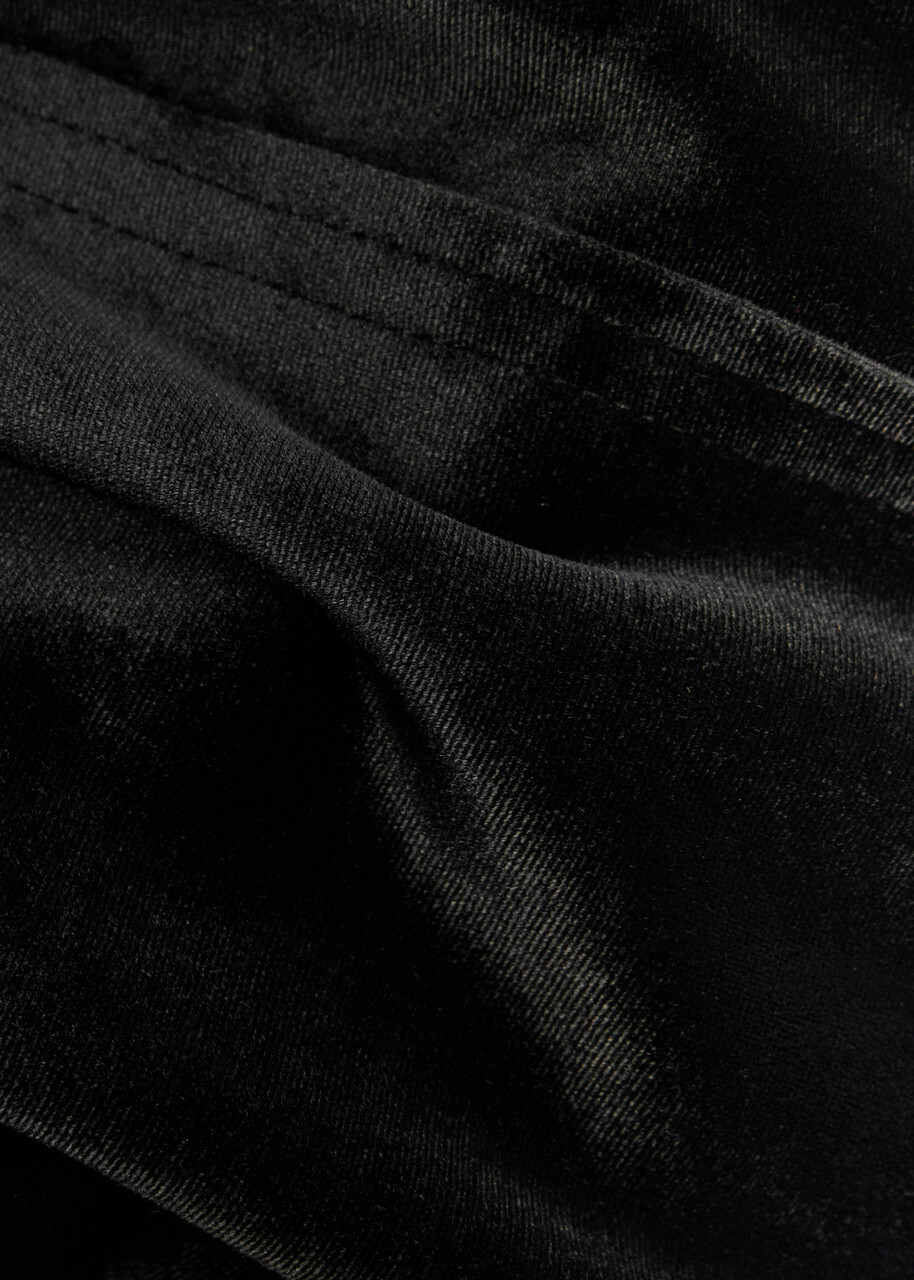 Norma Kamali Grace Velvet Midi Skirt Black