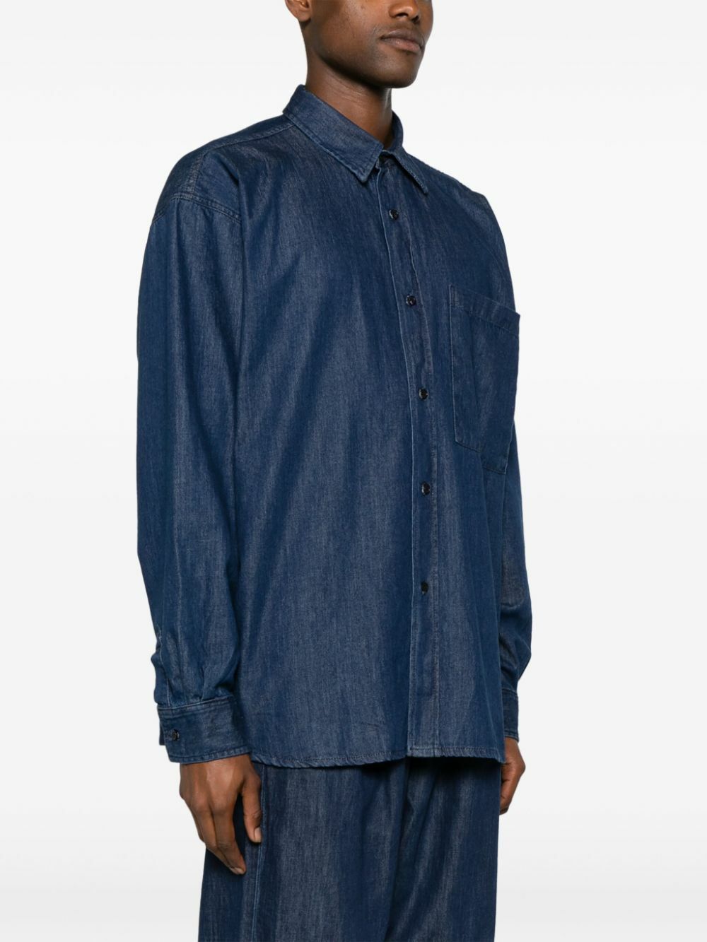 The Frankie Shop Blue Tanner Denim Shirt