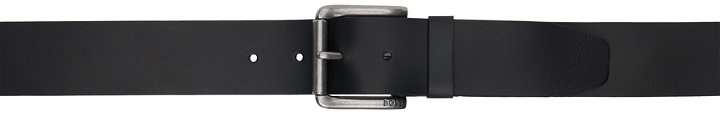 Photo: BOSS Black Leather Branded Pin Buckle Belt