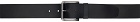 BOSS Black Leather Branded Pin Buckle Belt
