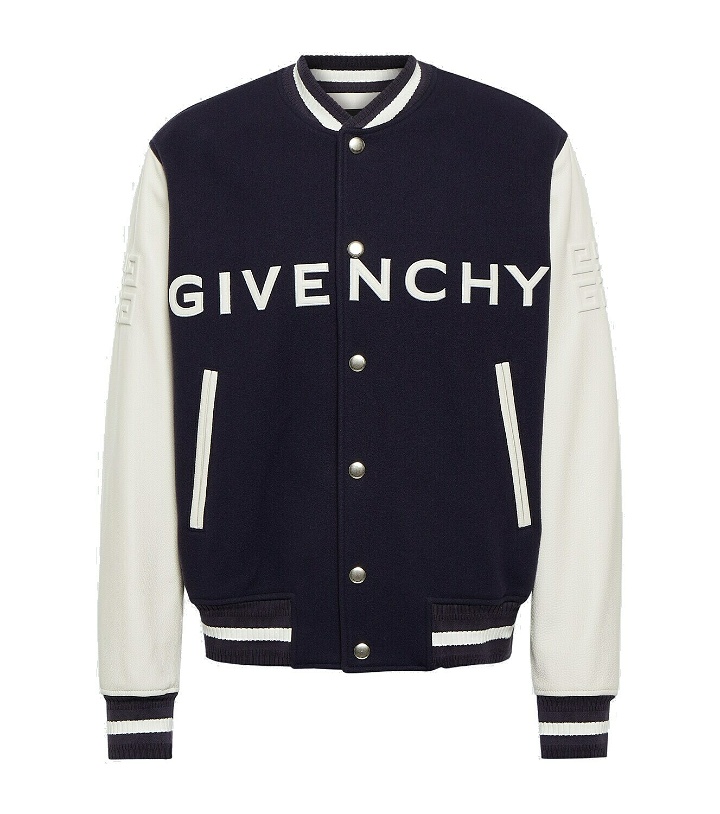 Photo: Givenchy Leather and wool-blend varsity jacket