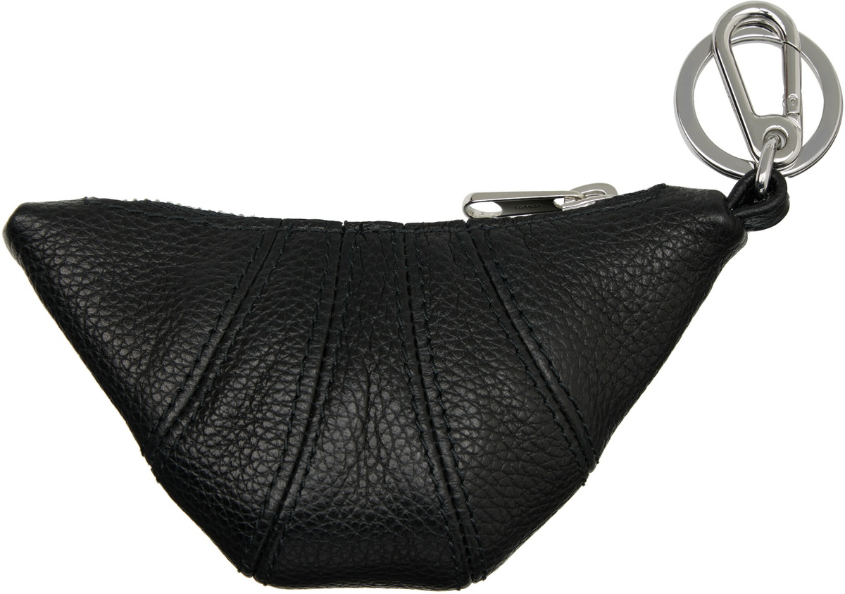 LEMAIRE Black Mini Croissant Keychain