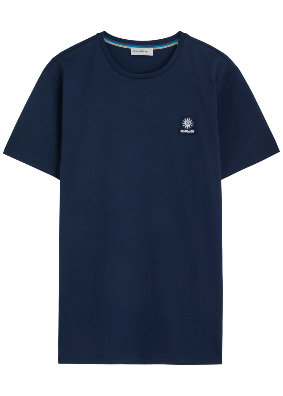 Sandbanks Logo Cotton T-shirt Navy