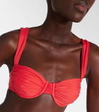 Faithfull Balconette ruched bikini top