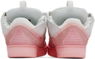 Lanvin Pink & White Curb Sneakers