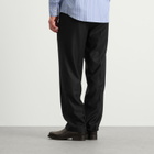 Carter Young Men's Flat Front Trouser in Black Ash Pinstripe