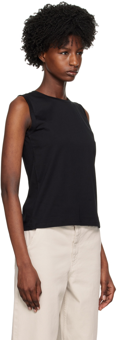 Sunspel Black Crewneck Tank Top