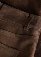Armarium Luke Wide-leg Suede Trousers Brown