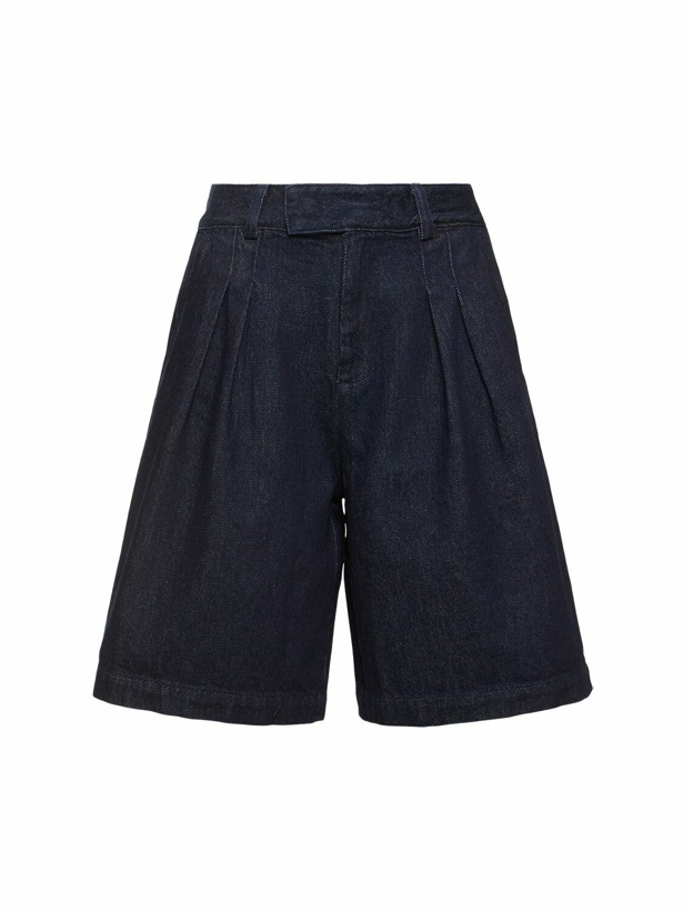 Photo: THE FRANKIE SHOP Xavier Cotton Denim Bermuda Shorts